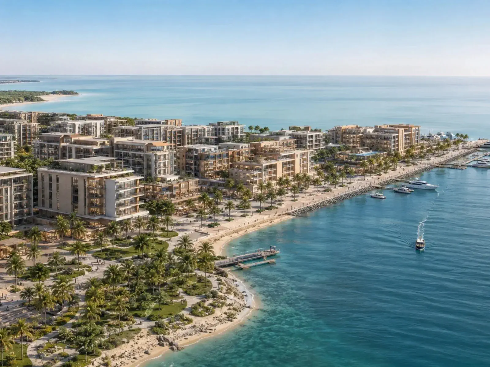 Swimming pool and landscaped gardens at The Canopies by Aldar